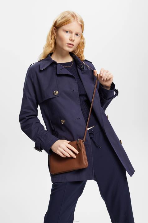 acessórios marrom ferrugem mulheres Esprit bolsa de ombro em couro sintético NBHL25