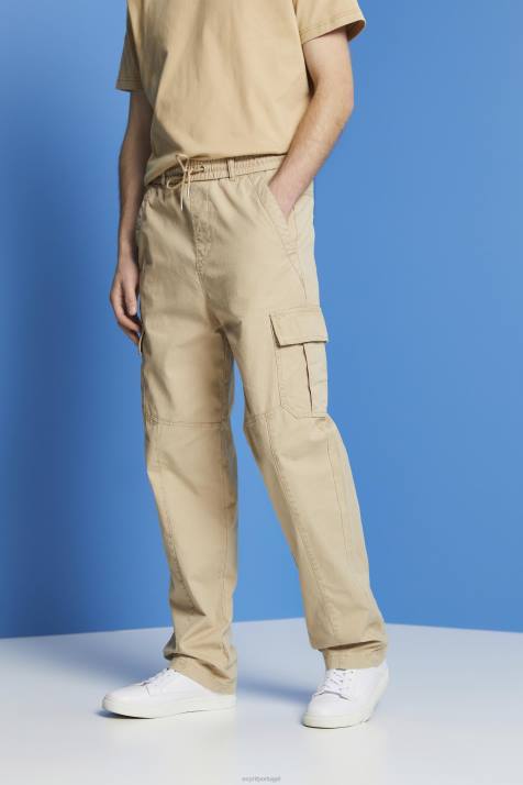 calças areia homens Esprit calça cargo cônica estilo jogger de algodão NBHL674