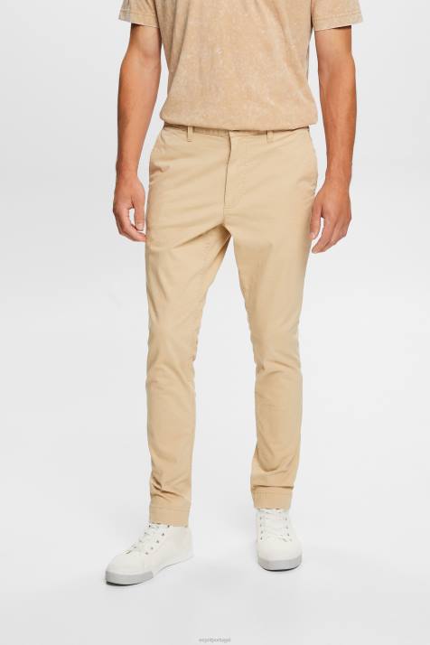 calças areia homens Esprit calça chino slim NBHL592