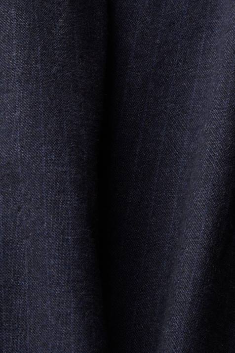 calças azul escuro homens Esprit calça risca de giz com cordão na cintura NBHL816