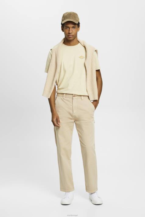 calças bege claro homens Esprit calça cargo vintage reta NBHL731