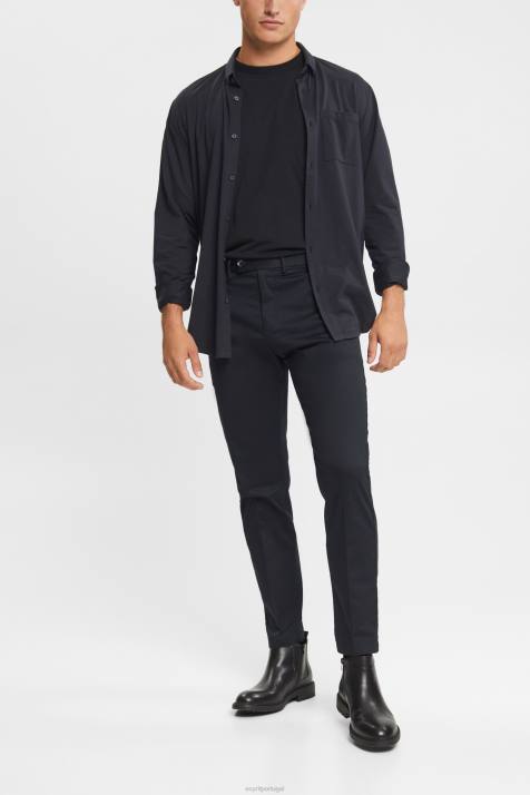 calças preto homens Esprit calças de algodão stretch NBHL902