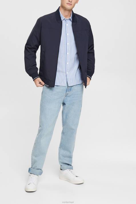camisas azul homens Esprit camisa listrada NBHL873