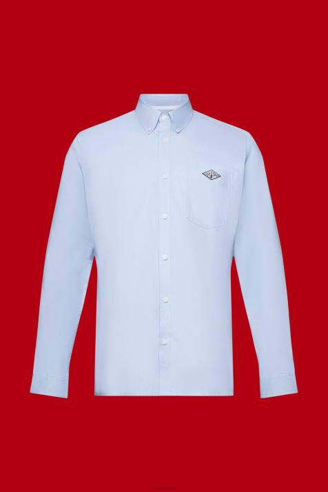 camisas azul pastel homens Esprit camisa de algodão com botões NBHL661