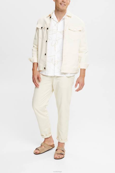 camisas branco homens Esprit camisa com estampa NBHL909
