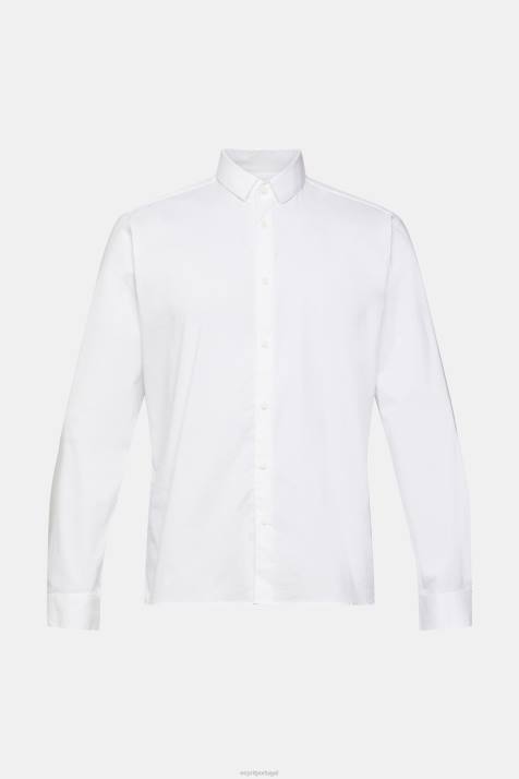 camisas branco homens Esprit camisa justa NBHL914