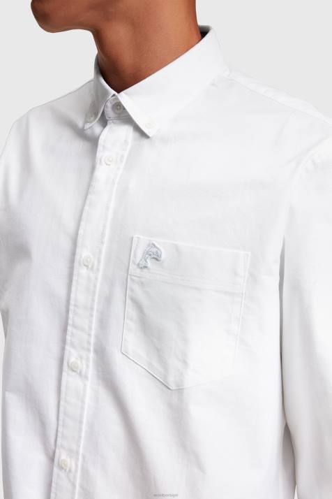 camisas branco homens Esprit camisa oxford regular NBHL799