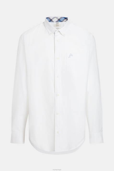 camisas branco homens Esprit camisa oxford regular NBHL799