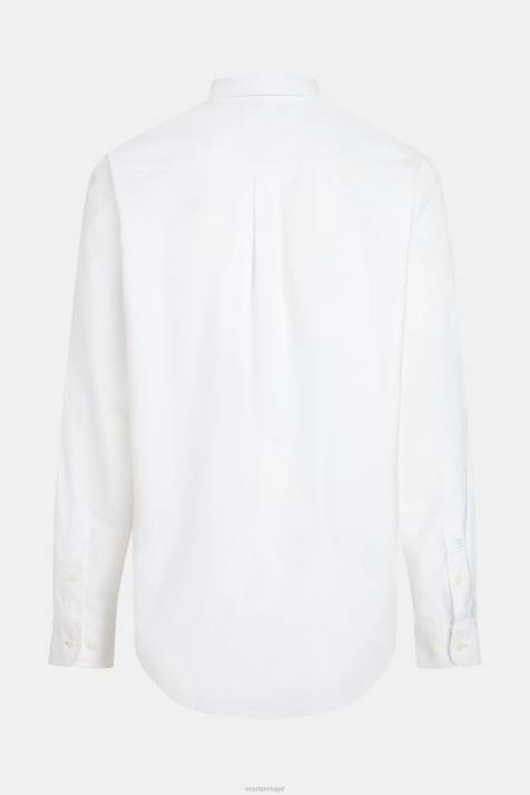 camisas branco homens Esprit camisa oxford regular NBHL799