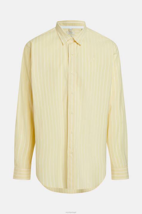 camisas girassol amarelo homens Esprit camisa de popeline listrada com corte descontraído NBHL798