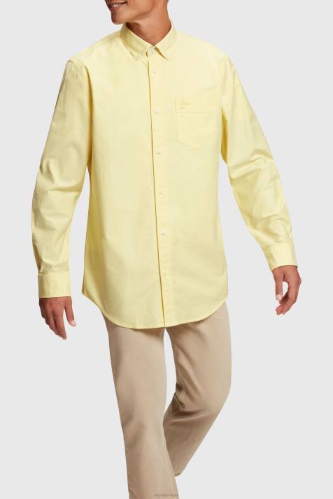 camisas girassol amarelo homens Esprit camisa oxford regular NBHL801