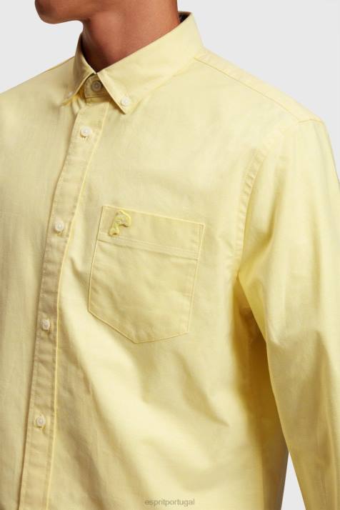 camisas girassol amarelo homens Esprit camisa oxford regular NBHL801