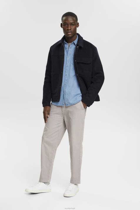 camisas lavagem com luz azul homens Esprit camisa jeans NBHL737