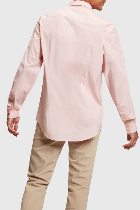 camisas luz rosa homens Esprit camisa slim fit de popelina com emblema de golfinho NBHL804