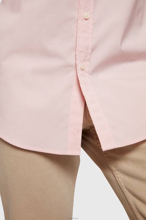 camisas luz rosa homens Esprit camisa slim fit de popelina com emblema de golfinho NBHL804