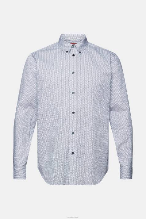 camisas marinha homens Esprit camisa de popelina de algodão NBHL575