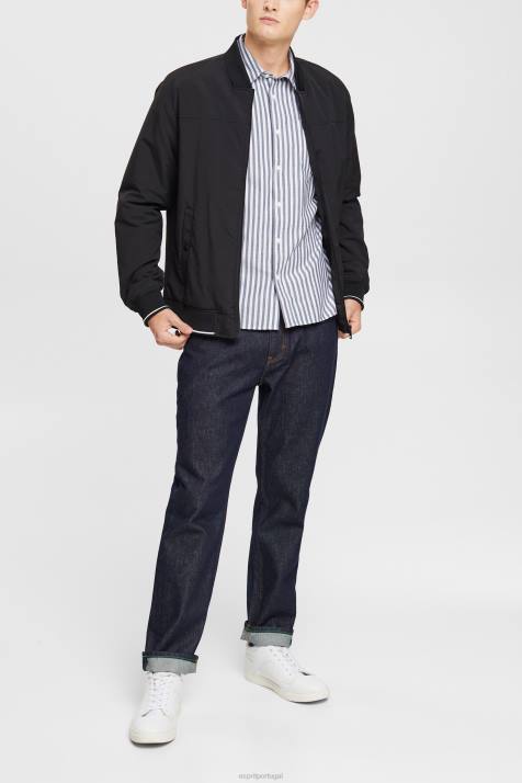 camisas marinha homens Esprit camisa listrada NBHL872
