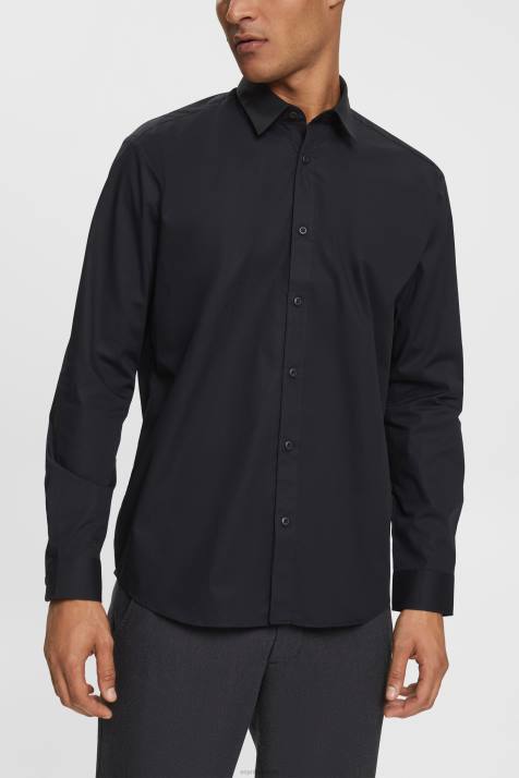 camisas preto homens Esprit camisa NBHL900