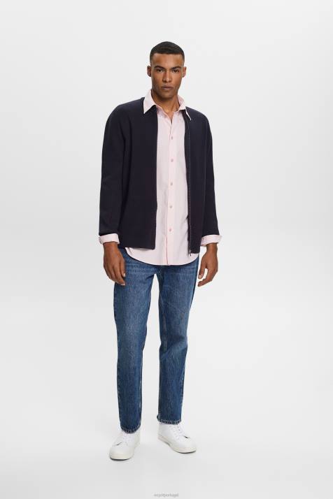 camisas rosa velho homens Esprit camisa de popelina de algodão NBHL577