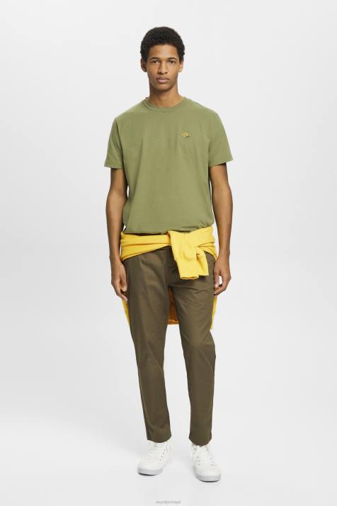 Camisetas Oliva homens Esprit camiseta com estampa de logo NBHL601