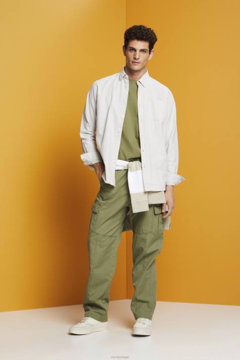 Camisetas Oliva homens Esprit camiseta com logo, 100% algodão NBHL669