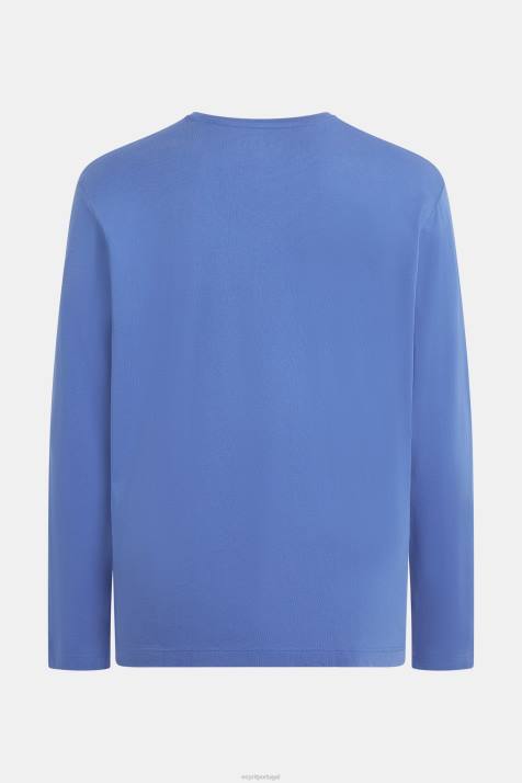 Camisetas azul homens Esprit camiseta com estampa de logo NBHL867