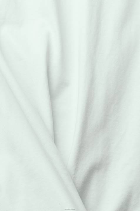 Camisetas azul pastel homens Esprit camiseta jersey com logo bordado NBHL919