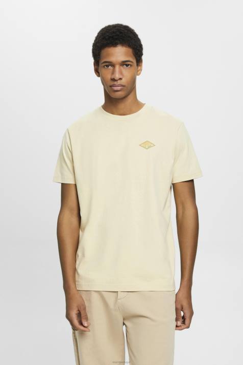 Camisetas bege homens Esprit camiseta com estampa de logo NBHL600