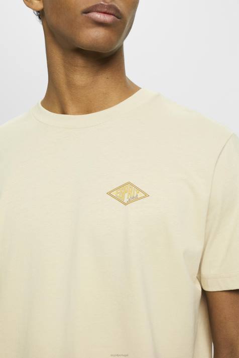 Camisetas bege homens Esprit camiseta com estampa de logo NBHL600