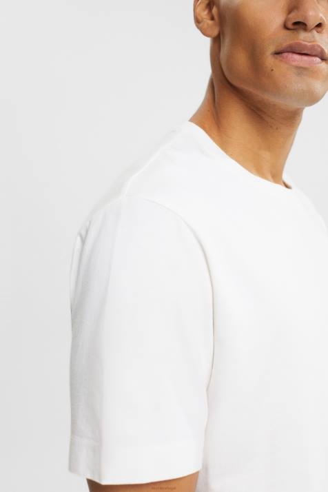 Camisetas branco homens Esprit camiseta lisa NBHL929