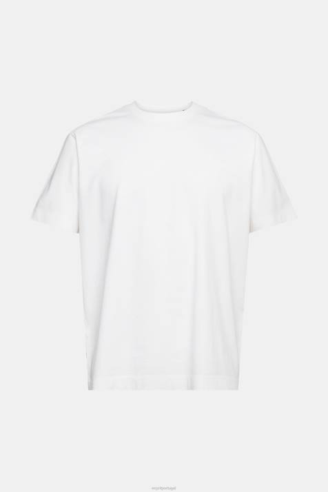 Camisetas branco homens Esprit camiseta lisa NBHL929