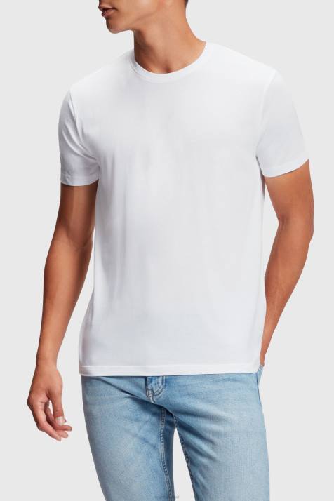 Camisetas branco homens Esprit pack de duas camisetas de algodão com gola redonda NBHL856