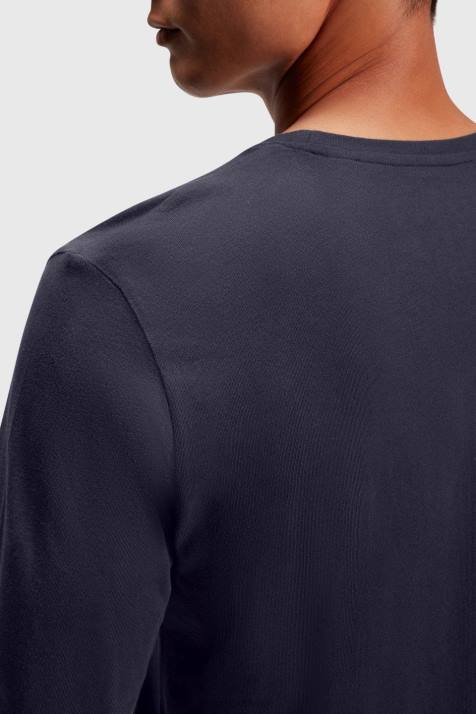 Camisetas marinha homens Esprit camiseta com estampa de logo NBHL866