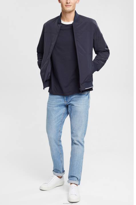 Camisetas marinha homens Esprit camiseta de jérsei NBHL956