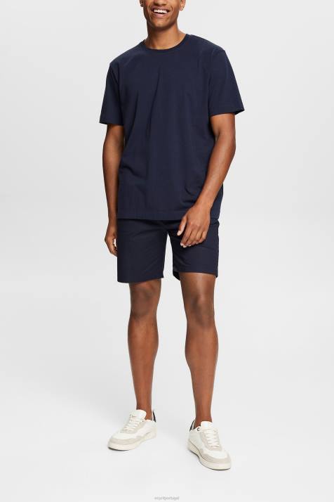 Camisetas marinha homens Esprit camiseta lisa NBHL930