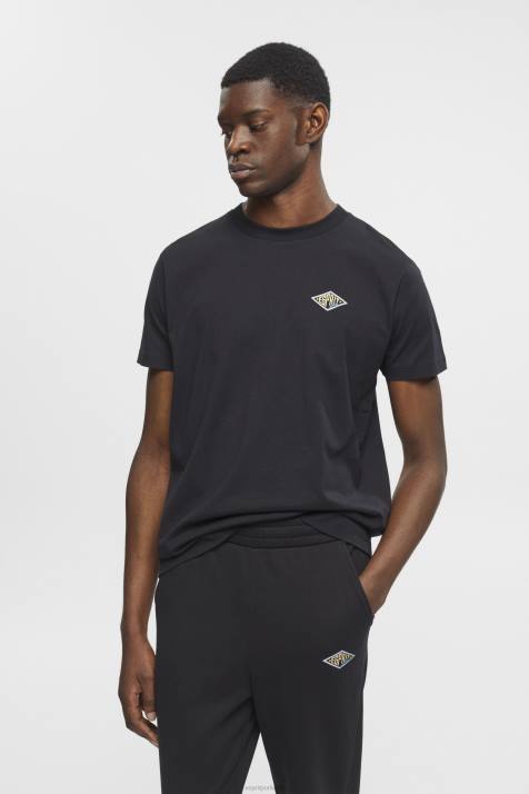 Camisetas preto homens Esprit camiseta com estampa de logo NBHL598