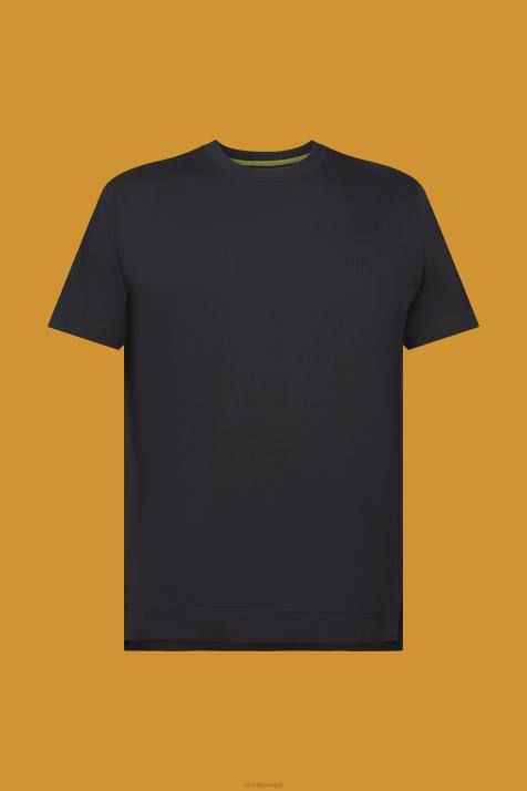 Camisetas preto homens Esprit camiseta com logo, 100% algodão NBHL668