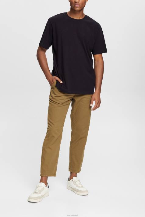 Camisetas preto homens Esprit camiseta lisa NBHL928