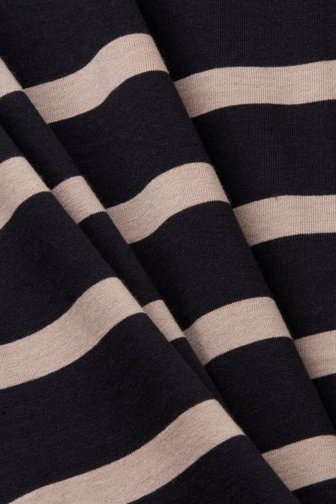 Camisetas preto homens Esprit camiseta listrada em jersey, 100% algodão NBHL590