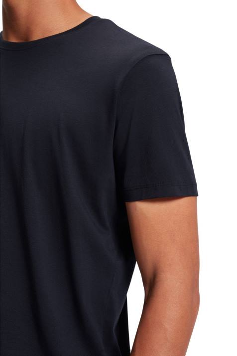 Camisetas preto homens Esprit pack de duas camisetas de algodão com gola redonda NBHL855