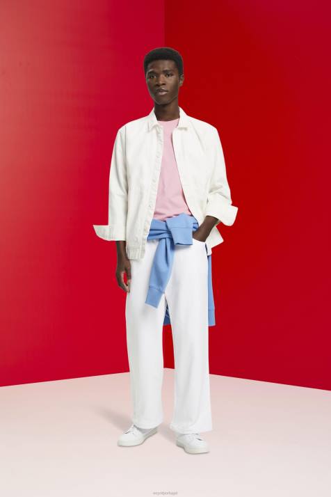 Camisetas rosa homens Esprit camiseta com estampa de logo NBHL603