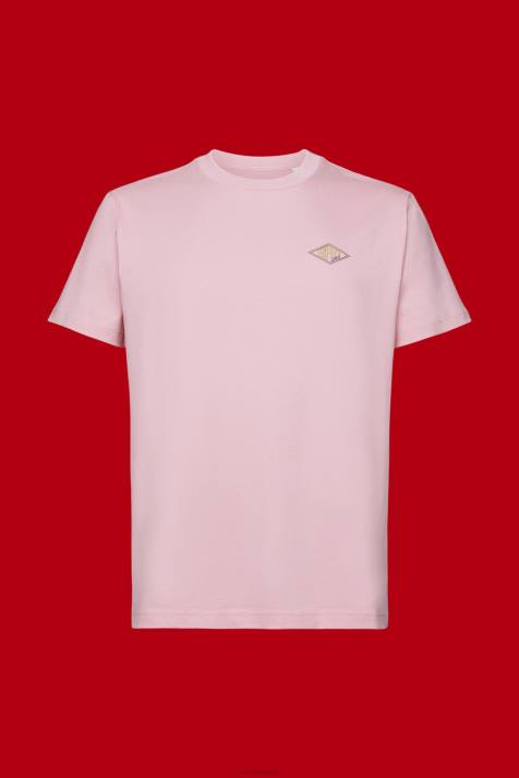 Camisetas rosa homens Esprit camiseta com estampa de logo NBHL603