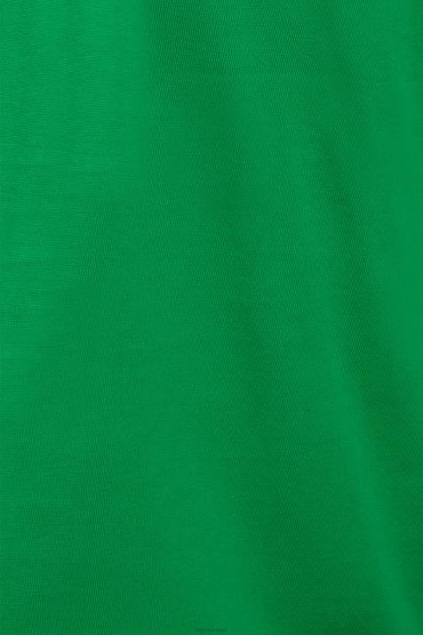 Camisetas verde homens Esprit camiseta com aplique de logo e brilho fosco NBHL617