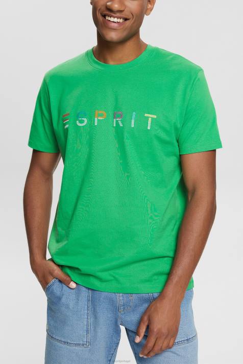 Camisetas verde homens Esprit camiseta jersey com logo bordado NBHL916