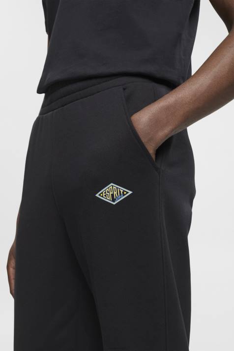 corredores preto homens Esprit jogger com estampa de logo NBHL663