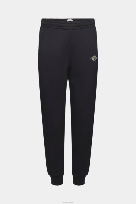 corredores preto homens Esprit jogger com estampa de logo NBHL663
