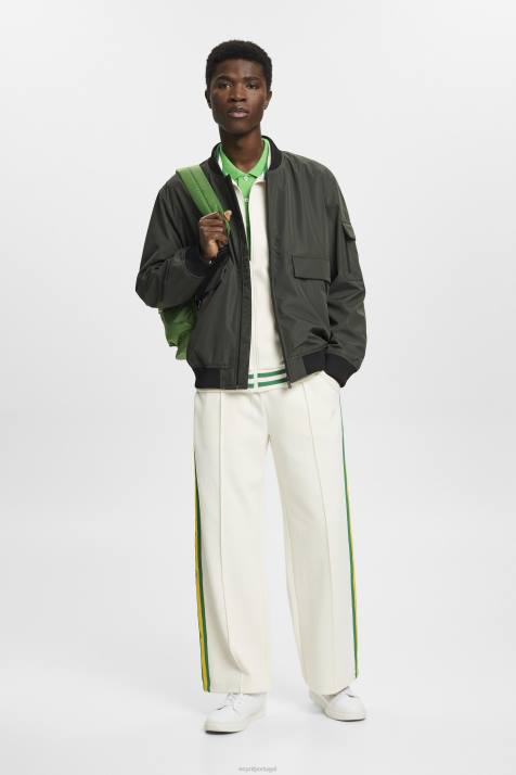 jaquetas cáqui escuro homens Esprit jaqueta estilo bomber NBHL767