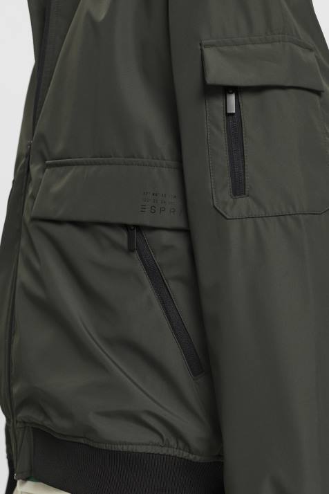 jaquetas cáqui escuro homens Esprit jaqueta estilo bomber NBHL767