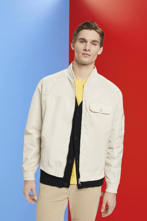jaquetas cinza claro homens Esprit jaqueta bomber NBHL677