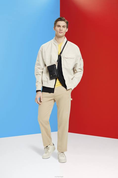 jaquetas cinza claro homens Esprit jaqueta bomber NBHL677